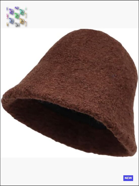 Wool Floppy Bucket Hat Stretch Fit Winter Outdoor Casual Unstructured